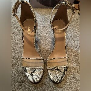 ALDO snake print heels size 7.5